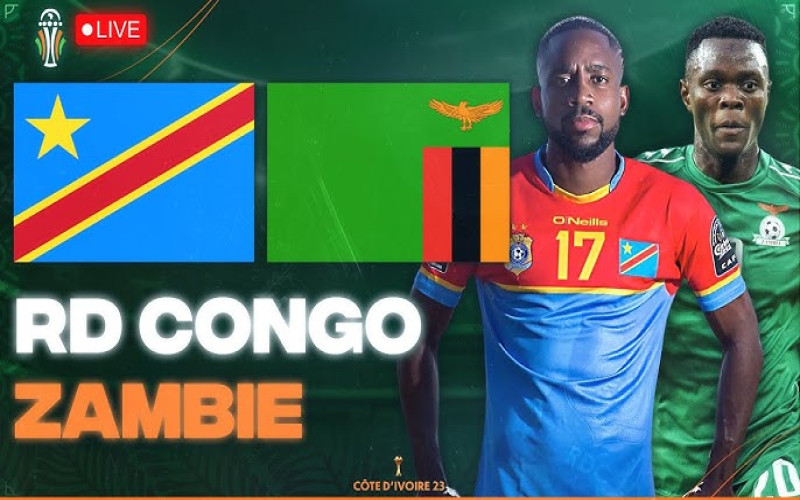 CAN 2023:  En direct RDC vs Zambie (2è Mi-Temps)