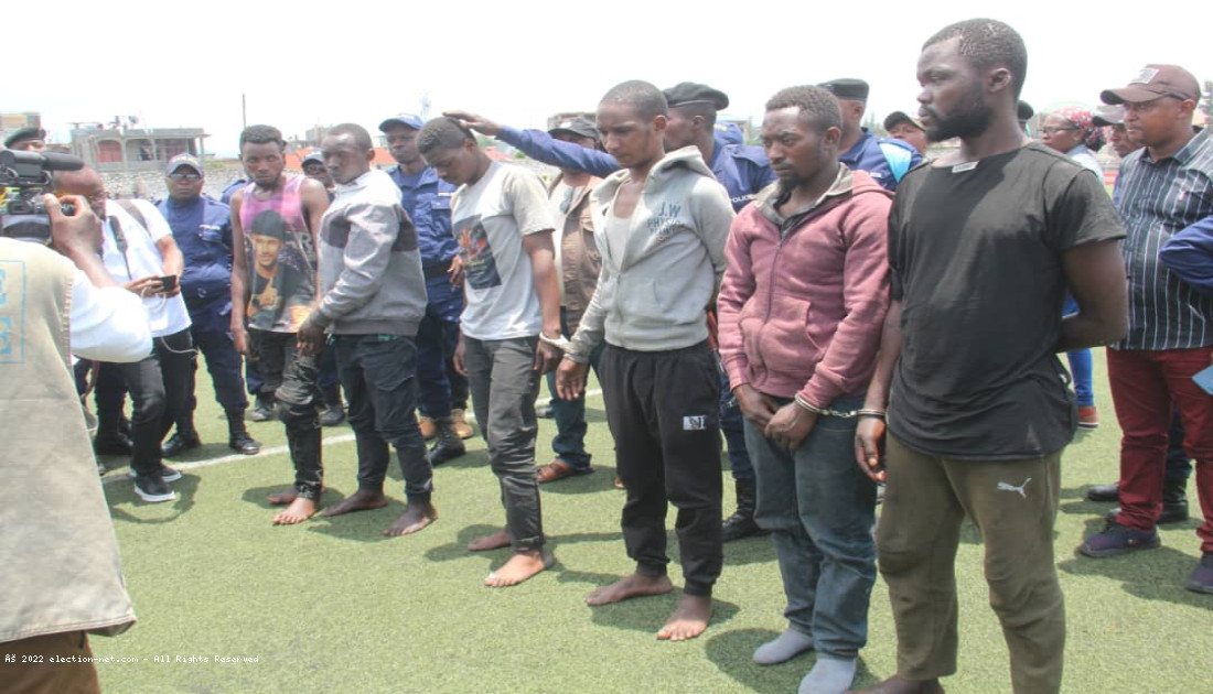 Goma : 26 présumés criminels dont 2 militaires aux arrêts