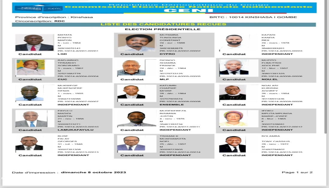 Présidentielle : la date de la publication de la liste définitive des candidats annoncée