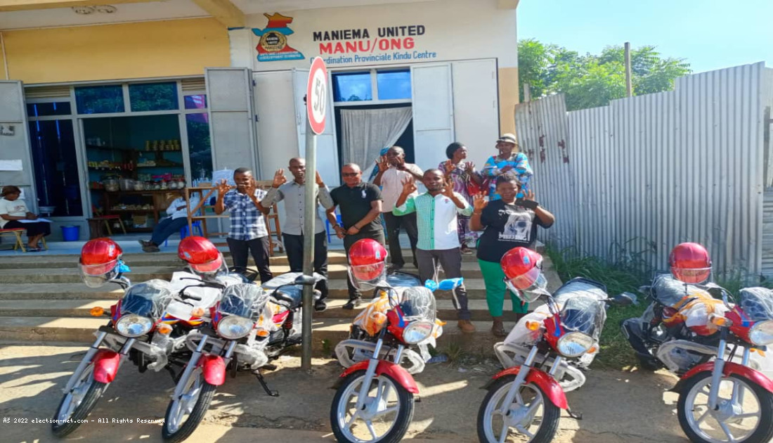 Kindu : des motos dotées par Djafari Kilongo Juvénal à la coordination provinciale de Maniema United