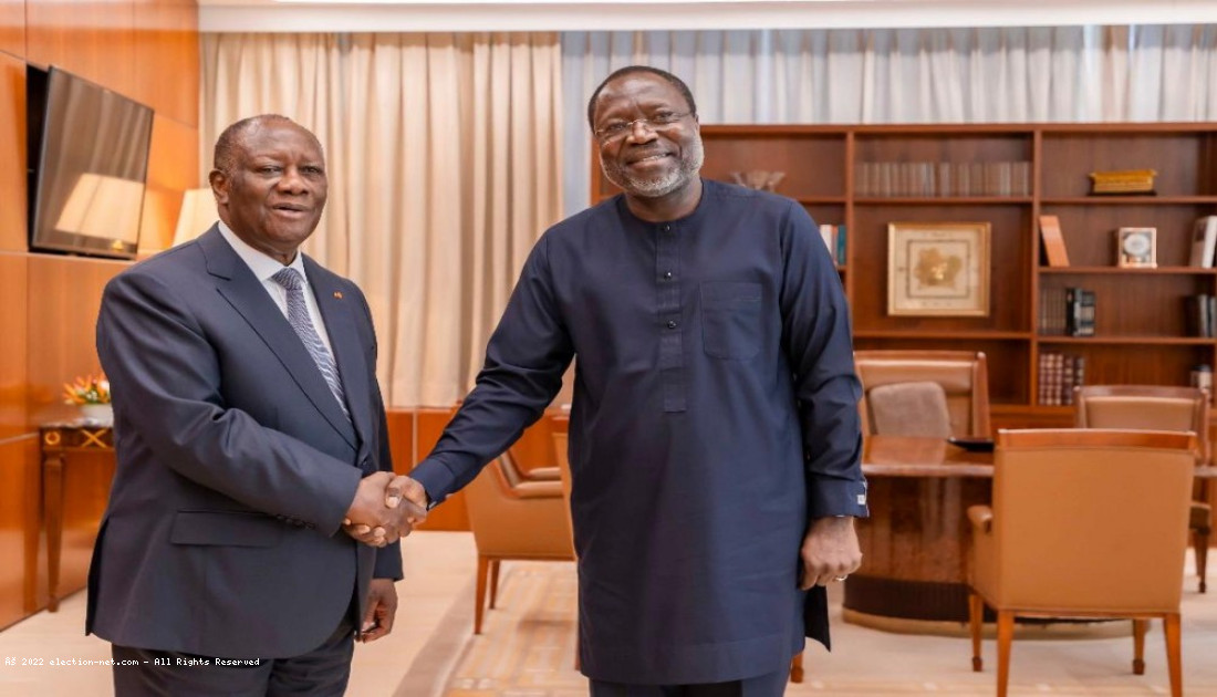 Côte d'Ivoire : tête-à-tête entre Alassane Ouattara et le Président de la Commission de la CEDEAO
