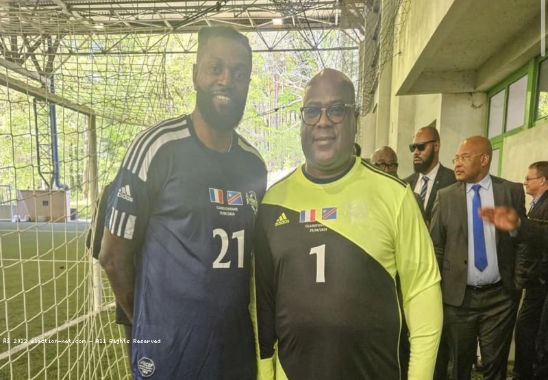 Sport : Félix Tshisekedi a joué au foot avec Emmanuel Adebayor