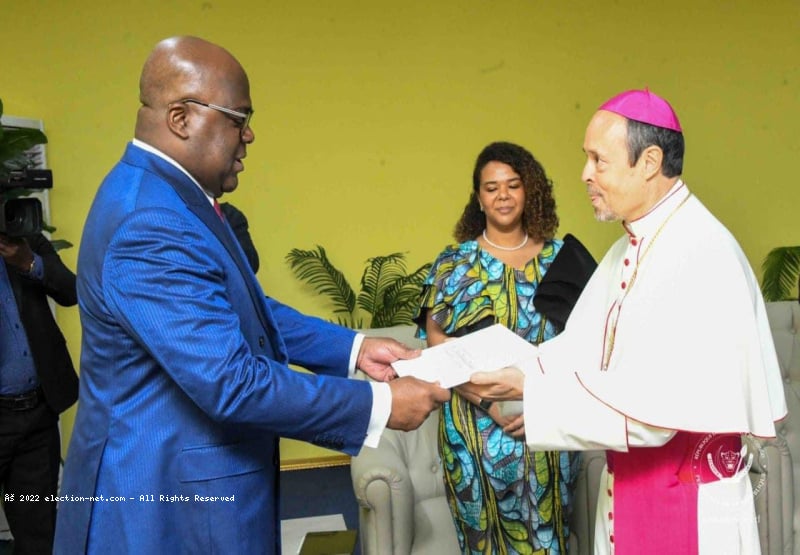 RDC : le nouveau nonce apostolique reçu par Félix Tshisekedi