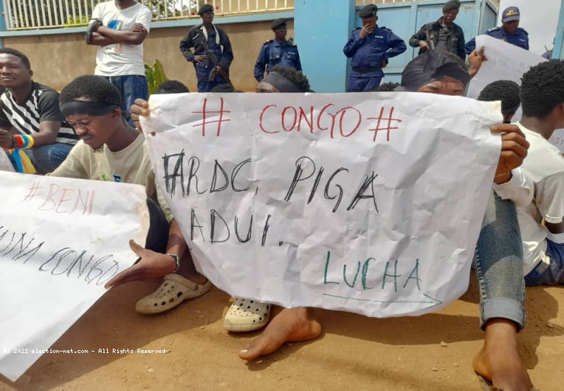 Beni : dans la rue, la LUCHA exige des accords militaires entre la RDC et la Russie