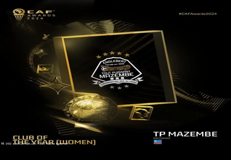 CAF Awards 2024 Le TP Mazembe Féminin sacré Meilleur Club Féminin de