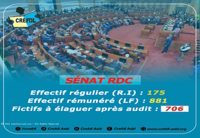RDC - Sénat : 706 agents fictifs dans le viseur du CREFDL, l’audit annoncé suffira-t-il ?