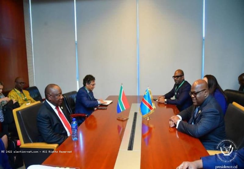 RDC : tête-à-tête entre Tshisekedi et son homologue sud-africain Ramaphosa