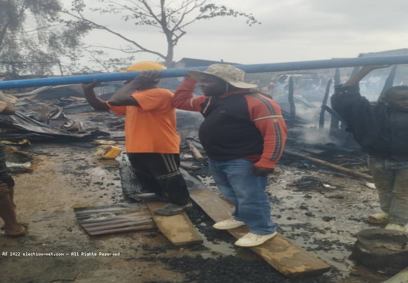 Nord-Kivu : des maisons dont une église consumées dans un incendie à Butembo
