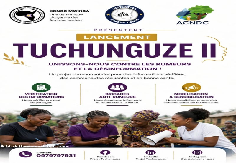 Ebola en RDC : le projet ''Tuchunguze 2'' lancé par un consortium d'organisations féminines