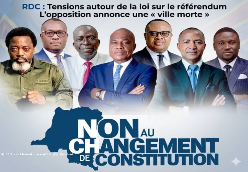 RDC : tensions autour de la loi sur le référendum, l’opposition annonce une « ville morte »