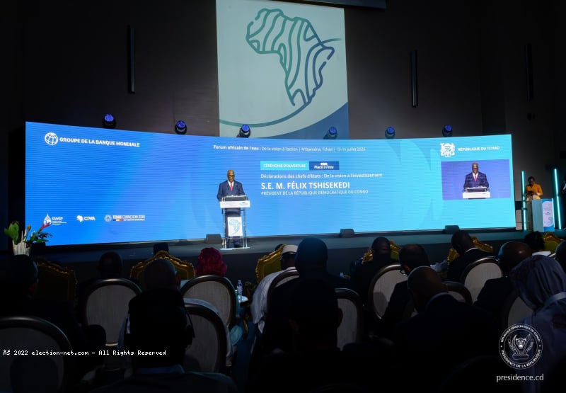 Forum africain de l'eau : Félix Tshisekedi dévoile cinq priorités pour une meilleure gestion des ressources hydriques