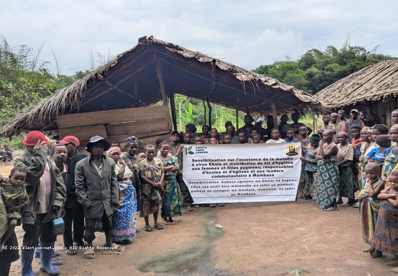 Ebola en Ituri : des femmes pygmées sensibilisées sur les mesures barrières par Kwetu Agro Labour