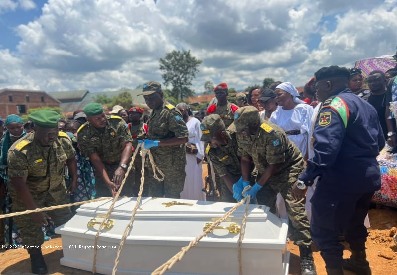 Beni : inhumation du Lieutenant-Colonel Libwaki Lipwete