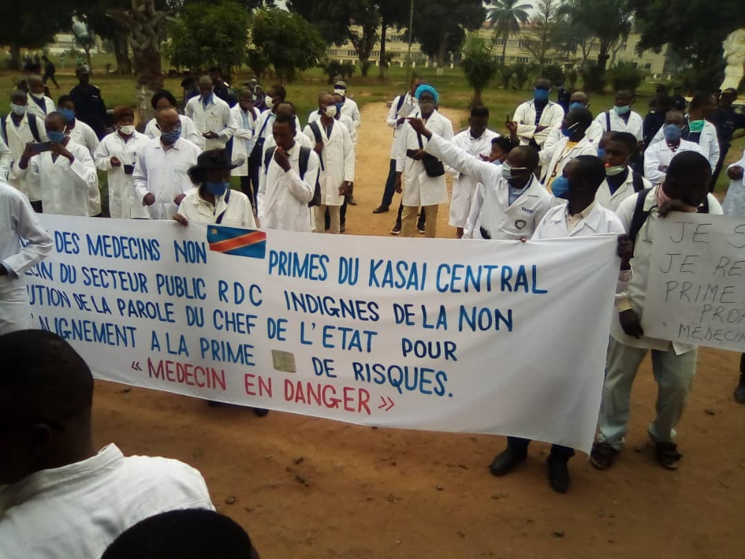 Kasaï Central : Ras-le-bol des médecins non primés et non salariés du secteur public