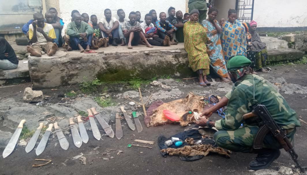 Goma : 25 présumés criminels aux arrêts au quartier Mugunga
