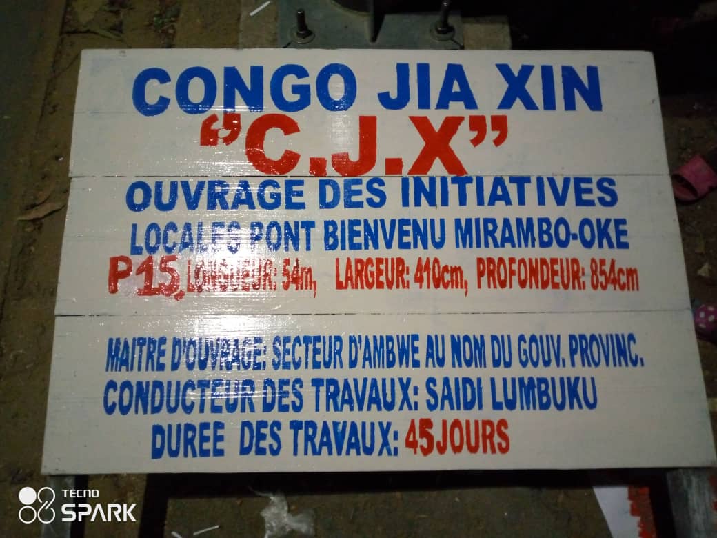Maniema : Réhabilitation du pont OKE sur la RN31