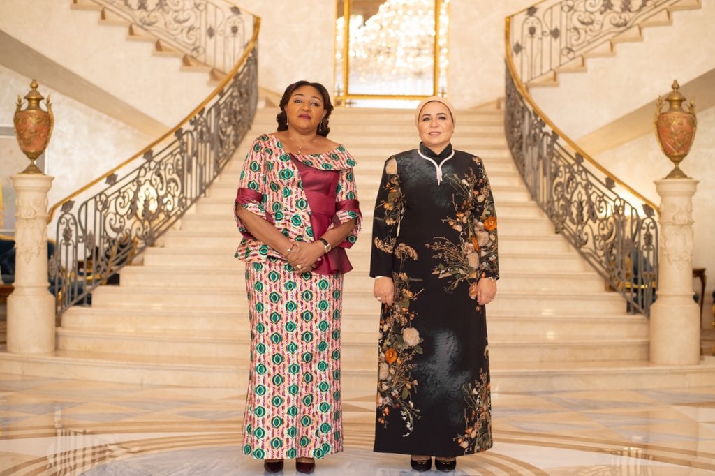 RDC/Présidence de l'UA : Denise Nyakeru Tshisekedi en parle à la première dame égyptienne
