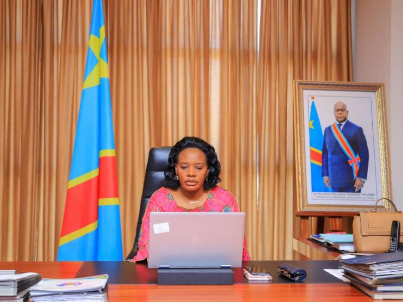 État de siège : la ministre de l'Emploi, Travail et Prévoyance sociale invite le monde du travail à soutenir les FARDC
