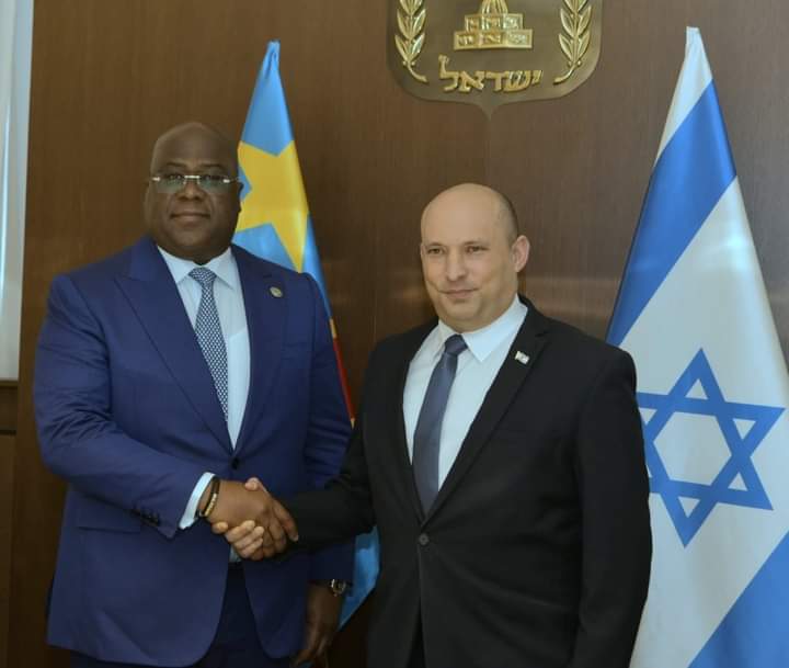 Israël : Félix Tshisekedi a rencontré Naftali Bennett à Jérusalem